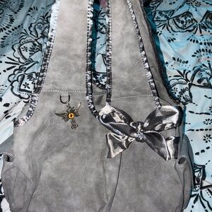 Y2K Grey Women’s Bow Accent Shoulder Bag